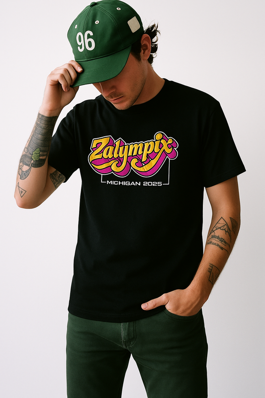 Zalympix Michigan Unisex Black Tshirt